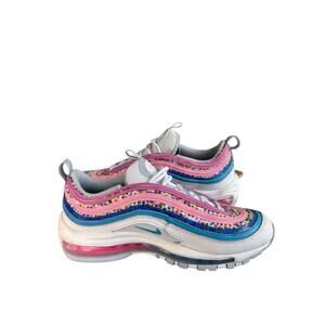 Nike Air Max 97 SE (GS) Shoes White-Active Fuchsia Sneakers Special Edition 5Y